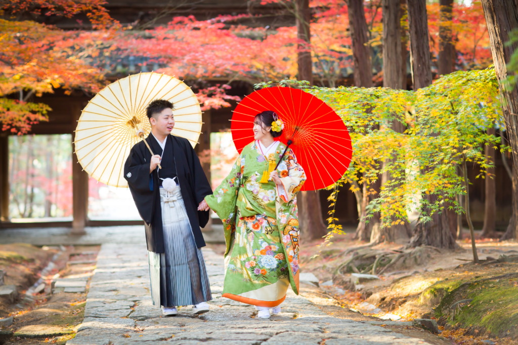 神社仏閣での和装ロケーション撮影のイメージ写真