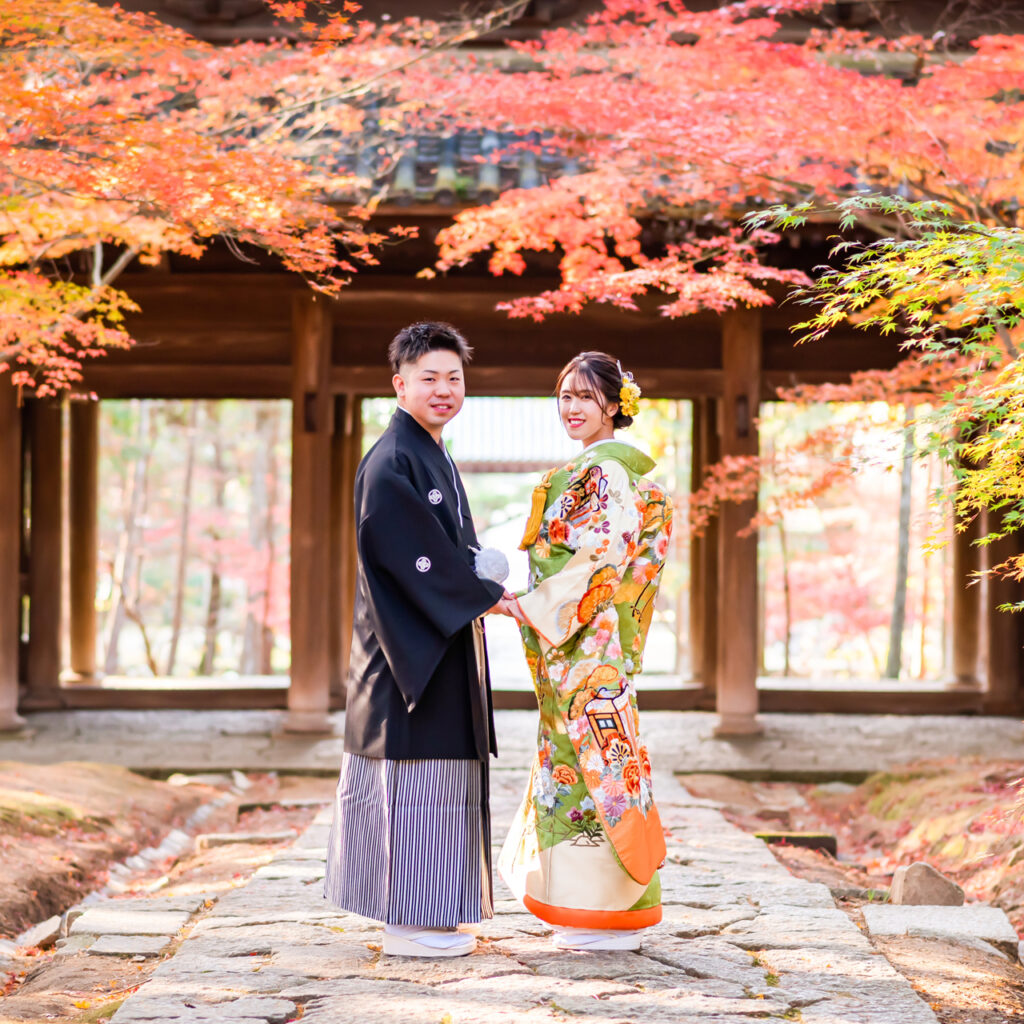 神社仏閣での和装ロケーション撮影のイメージ写真