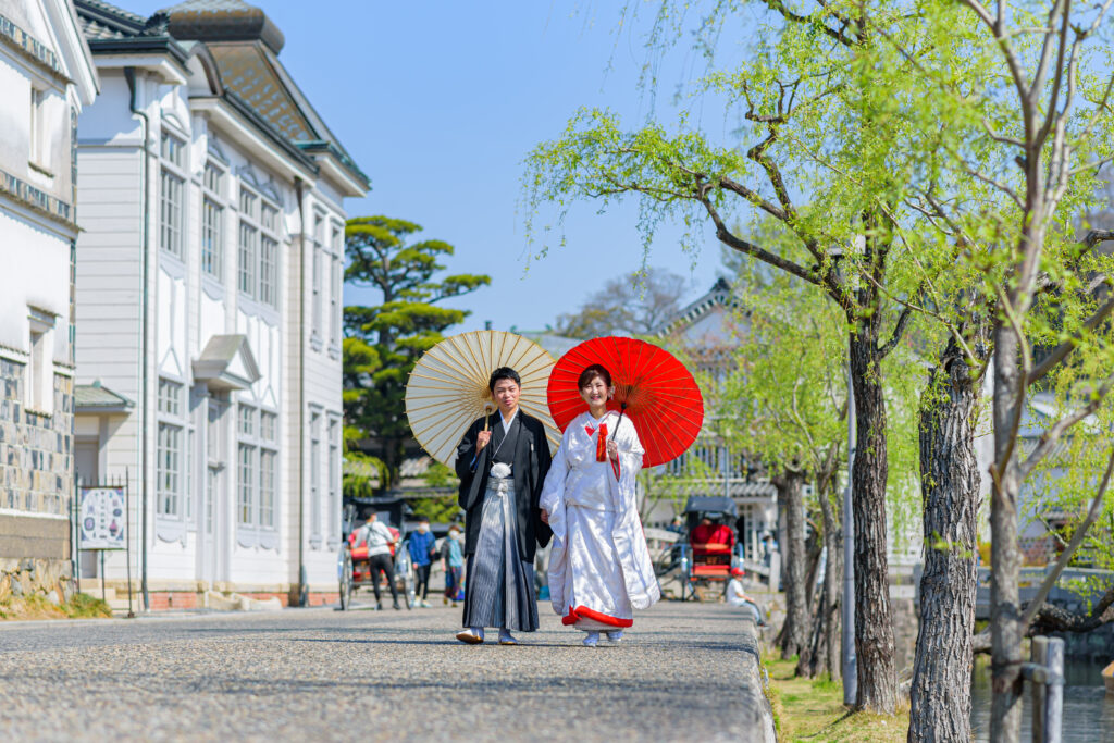 倉敷美観地区での和装ロケーション撮影イメージ写真